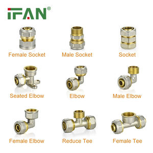IFAN Fabricant de raccords de tuyauterie PEX <span class=keywords><strong>multicouche</strong></span>, coudes, tés, raccords de <span class=keywords><strong>plomberie</strong></span> PEX, raccords à compression en laiton - Product Image 3
