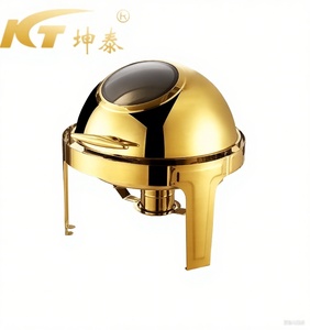 Plat Chafing Doré pour Buffet de Cuisine, Chauffe-Plats de Mariage pour Traiteur, Hôtels et Restaurants - Product Image 3