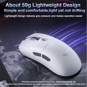 AULA SC380 Ergonomic Custom 12000dpi <b>USB</b> Wireless <b>Mouse</b> RGB Lighting Three Modes Portable Design Magnetic Base - Product Image 2