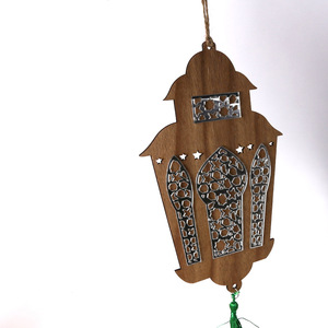 Décoration Ramadan en bois, Artisanat de décoration Aïd Moubarak, Ornement suspendu en bois en forme de lune pour la maison, Pendentif islamique musulman, Décoration Aïd Moubarak - Product Image 2