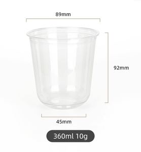 Vasos de Plástico Desechables Reciclables con Tapa Abatible, en Forma de U y con Fondo Plano, de 300ml, 360ml, 400ml, 500ml y 700ml, con Tamaño y Logotipo Personalizados - Product Image 3