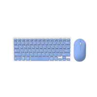 Diskon besar 2025 kibor game nirkabel 2.4G BT, Keyboard dan Mouse game desain Mini Kombo untuk penggunaan kantor