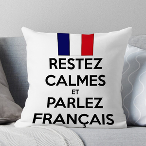 Funda de cojín de tela de poliéster súper suave con letras de torre de hierro de París decorativa para el hogar Retro de 45x45cm - Product Image 3