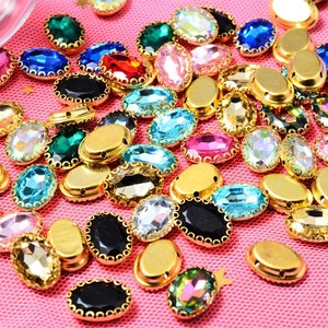 Serre-tête pour enfants entièrement orné de strass, en acrylique, avec griffes à strass, motif fleur, panier ovale, épingle à cheveux chinoise, accessoires de coiffure perlés - Product Image 1