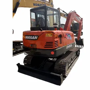 90% nueva Mini excavadora Doosan DH55 de 5 TONELADAS de Corea con buena función de funcionamiento DH220/DH150/DH300 a la venta