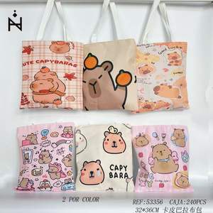 Borsa Tote Z Capybara 32x36cm in Tela con Stampa Animale Carina, Borsa a Spalla da Donna - Product Image 1