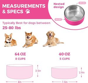 Ventes en gros de bols et bouteilles d'eau pour animaux de compagnie en acier inoxydable à double paroi avec logo personnalisé, sublimation, pour nourrir les chiens et les chats - Product Image 2