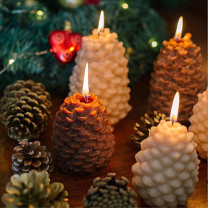Pine Cone Silicone <b>Mold</b> For Scented <b>Candles</b> And Plaster Ornaments Christmas Decoration DIY <b>Candle</b> Making Kit - Product Image 2