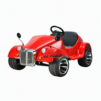 Voiture électrique à essence mini classique vintage, kart à pédales parent-enfant, buggy biplace avec frein auxiliaire pour adultes et enfants
