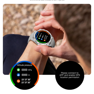 นาฬิกาสมาร์ทวอทช์ Watch6 Pro สายหนัง ขนาด 41-43 มม. หน้าจอ AMOLED ตัวเรือนสแตนเลสสตีล GPS วัดอัตราการเต้นของหัวใจ ตรวจจับการนอนหลับ สำหรับทุกเพศ - Product Image 5