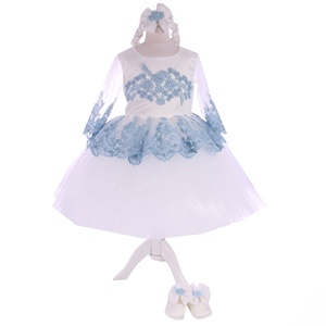 Alta calidad BEBEMEKAN niñas vestido de bebé personalizado moderno con cordones manga larga Midi longitud boda cumpleaños fiesta recién nacido primavera - Product Image 1