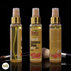 Aceite Corporal de Zanahoria y Coco Orgánico de Alta Calidad Shea Tradition 100mL, Humectante Vegano y Cruelty Free para Todo Tipo de Piel - Product Image 5
