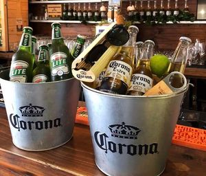 5L QT kẽm tấm mạ kẽm kim loại mát biểu tượng tùy chỉnh Ice Bucket mở chai bia xô kẹp cho bên nhà nước giải khát bồn - Product Image 2