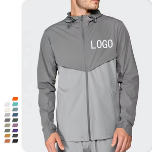 Veste coupe-vent <span class=keywords><strong>imperméable</strong></span> en nylon <span class=keywords><strong>softshell</strong></span> pour homme, design personnalisé avec logo, streetwear, pour le sport et la course en plein air - Product Image 2