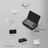Accessoires pour console portable à double écran AYN THOR : poignée, étui de protection, sac de rangement, cordon, protection d'écran en verre trempé