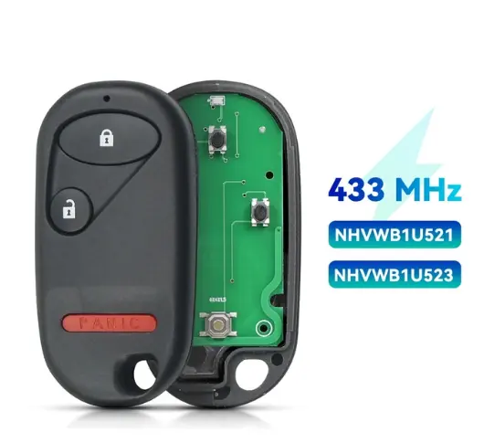3 düğmeler Flip uzaktan araba anahtarı 433Mhz nhvwb1uhonda NHVWB1U521 Honda Civic 2001 -2005 kontrol araba anahtarı için uyar