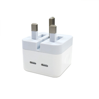 Portable 35W Pliable Double USB Chargeur Mural UK Plug Charge Rapide PD Type-C pour iPhone 15 Pro Max MacBook Pro Produit Électrique