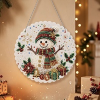 Ensemble d'ornements de Noël, 6 styles, décorations suspendues en peinture diamant, Père Noël, bonhomme de neige, renne, sapin de Noël, fête de Noël, boîte cadeau