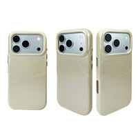 Étui de téléphone magnétique en cuir PU de qualité supérieure pour iPhone 18 Pro Max, style uni, doublure douce floquée, protection antichoc