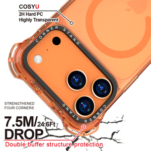 Coque de téléphone magnétique antichoc avec porte-cartes personnalisé avec logo COSYU TPU+PC pour 17/16/15 Air - Product Image 3