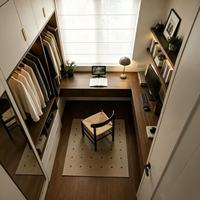 Armoire de chambre multifonctionnelle haut de gamme avec table de travail intégrée, design moderne, gain de place, grande capacité, meuble de rangement pour vêtements