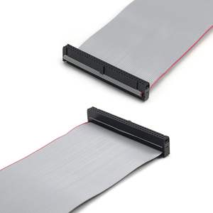 Conector de cable plano IDC de 64 pines Fielect, cable gris de 30cm y paso de 2,54mm para dispositivos electrónicos de servidor y placa base - Product Image 1