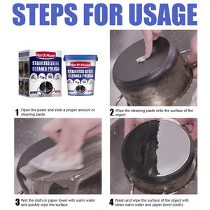 Offre Spéciale nettoyant d'acier inoxydable d'outil de polissage de vaisselle d'acier inoxydable pour le four de pâte de nettoyage de cuisine - Product Image 5