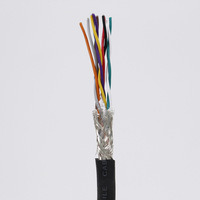 Câble de signal blindé torsadé à paire unique hautement flexible PMS 2464 24AWG, câble d'encodeur
