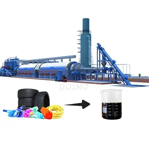 Fully Automatic Waste Tire Plastic Pyrolysis Plant Continuous Scrap Tire To Fuel Oil Recycling Machine For Sale