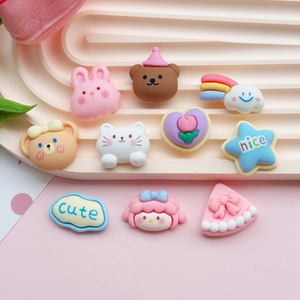 Mignon résine dessin animé bricolage accessoires <span class=keywords><strong>crocs</strong></span> fleur chaussures boutons crème colle papeterie patchs coques de téléphone décorations - Product Image 1