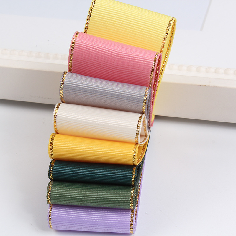100Yard 25mm Phnom Penh DIY Handmade Bowknot Decoration Ribbon Pure Color Threaded Ribbon for Christmas Gift Wrapping