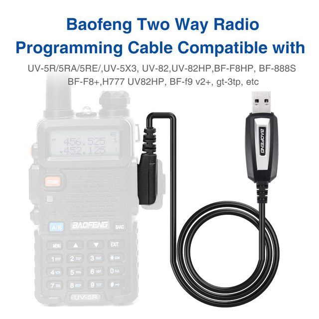 Baofeng Analog Walkie Talkie K Port Driver CD Software Data Line for UV-5R Mini UV-82 UV-32 Two Way Radio USB Programming Cable