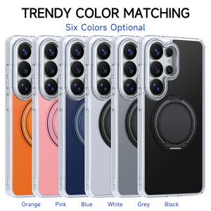 Custodia per telefono S26 Ultra con anello magnetico rotante, ricarica wireless e design metallico, <span class=keywords><strong>cover</strong></span> protettiva per A17 A37 - Product Image 6