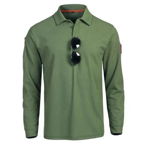 <span class=keywords><strong>Polo</strong></span> da <span class=keywords><strong>uomo</strong></span> plus size <span class=keywords><strong>manica</strong></span> <span class=keywords><strong>lunga</strong></span> 100% poliestere stampa personalizzata sport all'aria aperta <span class=keywords><strong>polo</strong></span> da <span class=keywords><strong>uomo</strong></span> a maglia verde militare ad asciugatura rapida - Product Image 2