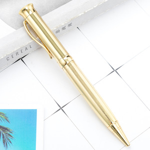 <span class=keywords><strong>Stylo</strong></span> à bille en métal à motif <span class=keywords><strong>de</strong></span> grille en or rose <span class=keywords><strong>haut</strong></span> <span class=keywords><strong>de</strong></span> <span class=keywords><strong>gamme</strong></span> avec logo <span class=keywords><strong>personnalisé</strong></span> Cadeau d'affaires lourd avec corps en acier plaqué or <span class=keywords><strong>Stylo</strong></span> promotionnel - Product Image 1