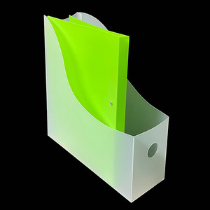 Porte-documents et <span class=keywords><strong>colonne</strong></span> de <span class=keywords><strong>rangement</strong></span> créatifs minimalistes en <span class=keywords><strong>plastique</strong></span> PP transparent givré pour le bureau - Product Image 4