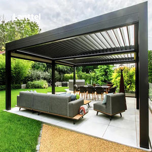 <span class=keywords><strong>6x3</strong></span> Pérgola Bioclimatique Aluminio Sunroom Techo retráctil Rejilla ajustable con luz LED Pantalla con cremallera para jardín al aire libre - Product Image 1