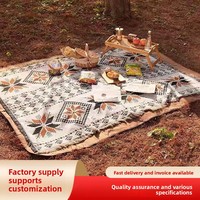 Karpet Bohemian Gaya Amerika Bahan Poly-cotton Buatan Khusus untuk Piknik, Alas Meja, Selimut Sofa, dan Hiasan Dinding