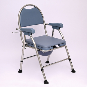 Sedia da Toilette Regolabile in Acciaio Inossidabile per Anziani e Disabili, Adatta sia per <span class=keywords><strong>Doccia</strong></span> che per Uso Domestico - Product Image 3