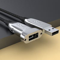 Kabel AOC Harga Pabrik Male Female 5m USB 3.1 Type-C Ekstensi Kabel Serat Optik Braid untuk Komputer Transmisi Data 4K