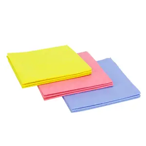Needle Punched Nonwoven Yellow Absorbent Cotton Floor Cleaning Cloth German Shammy Towel Chamois