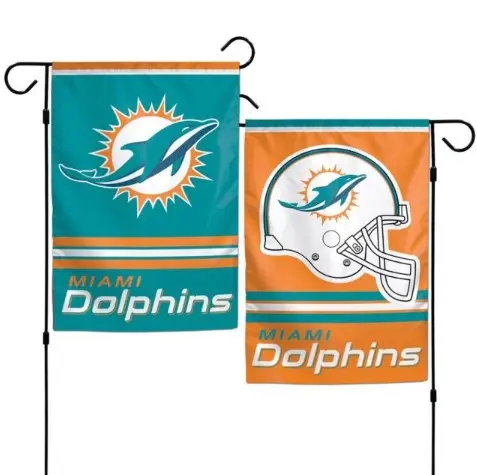 Hoge Kwaliteit Custom Nieuwe 2-zijdige Miami Dolfijnen Nfl 100% Polyester Bedrukte Tuin Banner Vlag