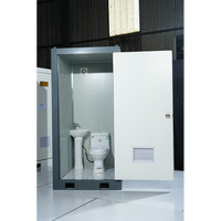Unité de Douche et Toilettes Mobiles Extérieures Portables en Panneaux Sandwich, Design Moderne, Écologique, pour Hôpitaux, Écoles, Ateliers, Utilisation Rapide en Milieu Sanitaire