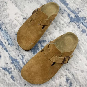 Zuecos <span class=keywords><strong>Birkenstock</strong></span> de Corcho y Cuero Auténtico para <span class=keywords><strong>Mujer</strong></span>, Pantuflas Cómodas de Invierno con <span class=keywords><strong>Plataforma</strong></span>, Punta Cerrada, Amortiguación y Resistencia - Product Image 5