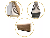 Comovy Vente directe d'usine Panneau acoustique en feutre de polyester Akupanel Extérieur Imperméable Écologique Décoration intérieure Lamelles de bois AKU