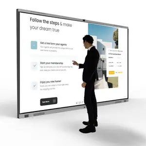 86/98/110inch smart tv for teaching interactive smart board with built in computer interactive whiteboard