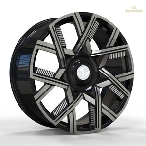 168 Tùy Chỉnh 17-24 Inch 5X112 Tùy Chỉnh Màu Đen Máy Mặt Xe Buýt Giả Mạo Bánh Xe Thích Hợp Cho Cuộn Royce Cullinan BB Phiên Bản Ma - Product Image 3