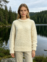 Pull en maille plate pour femme Li Boucle, OEM & ODM, haute qualité, pull épais, automne et hiver, pull décontracté
