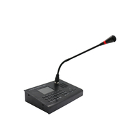 Microphone de radiomessagerie de station d'appel d'interphone de réseau IP avec écran LCD pour système de sonorisation