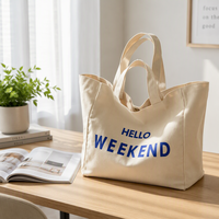 Sac fourre-tout en toile de coton recyclé personnalisé, pliable, grande capacité, haute qualité, surdimensionné avec boutons